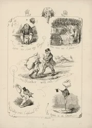 Pagina uit Spreuken met afbeeldingen van Charles H Bennett