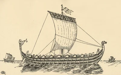 Het Normandische schip gebaseerd op het Tapijt van Bayeux, 1931