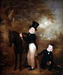 Portret van William en Charles Chadwick bij Burley Lodge