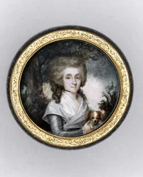 Doos met portret van een vrouw, c.1785