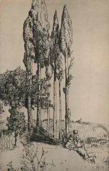 Cipressen bij Siena, 1903