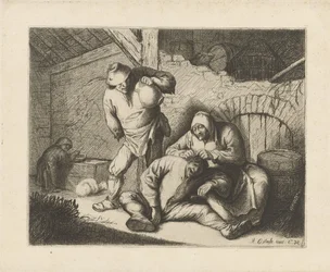 Vrouw ontluist een man