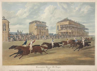 Doncaster Great St Leger, 1839. De gelijke aankomst tussen Charles XII en Euclid.
