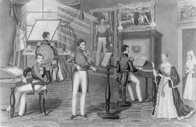 Het wonder van Windsor: De kunstenaar, dichter, violist, hier zien we, en alles is Tweedle-dum en Tweedle-dee, ca. 1841