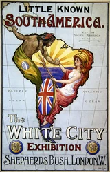 Poster voor het Weinig Bekende Zuid-Amerika - De Witte Stad Tentoonstelling