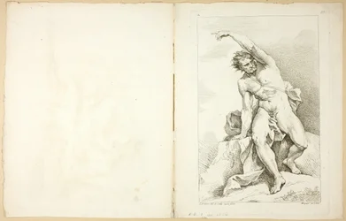 Figuur (recto en verso), uit Premier livre de figures d’Academies gravées en Partie par les Professeurs de l’ Académie Royale