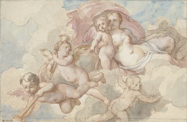 Venus met Amor en putti