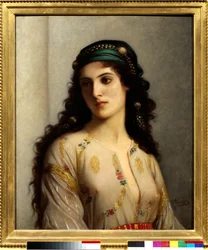 Jood uit Tanger in Marokko. Schilderij van Charles Landelle (1812-1908)