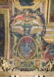 De Stichting van het Hotel Royal des Invalides in 1674, Plafondschildering uit de Galerie des Glaces