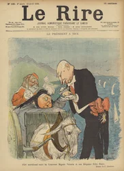 President Felix Faure en Koningin Victoria, Illustratie voor Le Rire