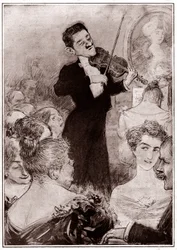 Violist die speelt op een sociale bijeenkomst