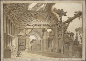 Ontwerp voor de schilderijen in de cel van Vader Lesueur in het klooster van Santissima Trinita dei Monti in Rome