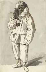 Romeinse polichinelle in vastenavondkostuum
