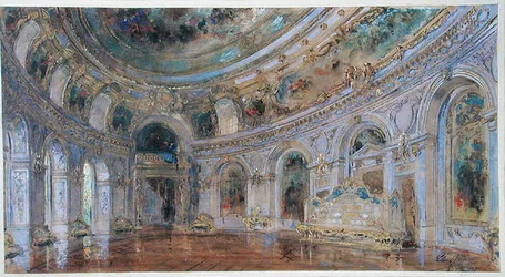 Banketzaal in het Koninklijk Paleis van Laeken, ca. 1910