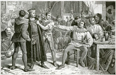 Lord Saye en Sele voor Jack Cade gebracht, 1896
