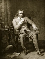 Portret van Oliver Cromwell, illustratie uit 
