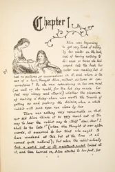 Alice met haar zus, illustratie uit Alice