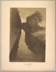 Suite de Paysages: Landschap, Plaat 1, Remarque, Een vis, 1892-1893