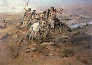 Indianen ontdekken Lewis en Clark