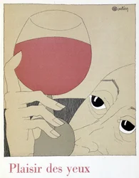 Plezier voor de ogen - in “Monseigneur le vin”, tekening door Charles Martin, fascikel van de Etablissements Nicolas