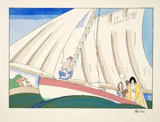 Yachting uit Sports & Divertissements, uitgegeven 1914