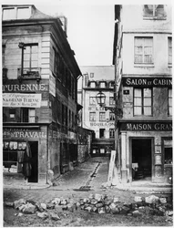 Parijs 4 rue de Breteuil, uitzicht vanaf rue Reaumur richting rue Vaucanson, 1858-78