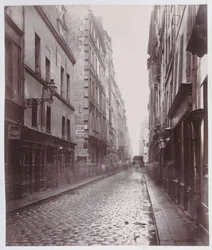 Rue de Gravilliers, vanaf de rue du Temple, Parijs, 1858-78