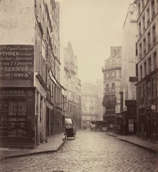 Rue des Lombards, vanaf de rue des Lavandières Sainte-Opportune,1864 (foto)