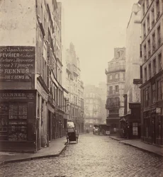 Rue des Lombards, vanaf de rue des Lavandières Sainte-Opportune, 1864