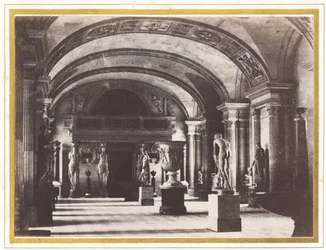 Salle des Cariatides, in het Louvre Museum, ca. 1851