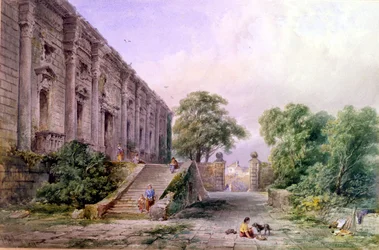 Uitzicht op de Oostkant van Nottingham Castle, 1879