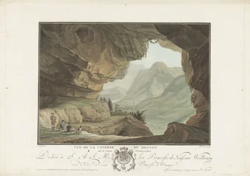 Gezicht op een landschap vanuit de Grot van de Draak
