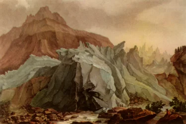 De Lütschinen die uit de lagere Grindelwald-gletsjer komt, 1782-1785, 1946