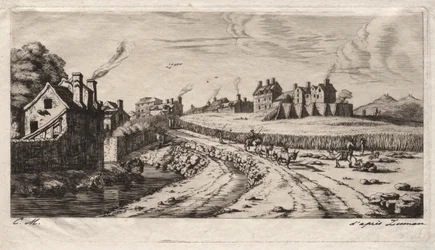 Ingang van de Faubourg, Saint-Marceau, Parijs