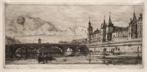 Etsen van Parijs: De Wisselbrug, 1854