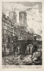 Etsen van Parijs: De Kleine Brug