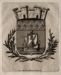 Etsen van Parijs: De Symbolische Wapens van de Stad Parijs