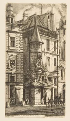 Huis met een torentje, rue de la Tixéranderie, Parijs