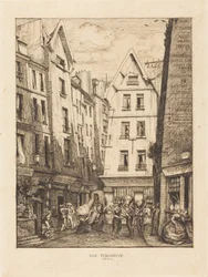 Rue Pirouette bij de markten, Parijs