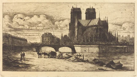 De apsis van de kathedraal van Notre-Dame, Parijs