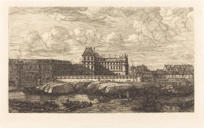 Het Oude Louvre, naar een Schilderij van Zeeman, 1651
