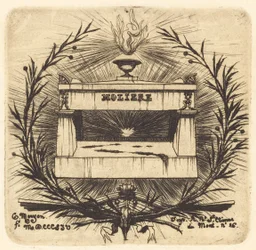 Het graf van Molière, op Père-Lachaise, Parijs
