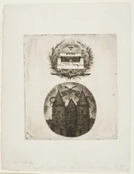 Graf van Molière, begraafplaats Père-Lachaise, Parijs en de oude poort van het Palais de Justice, Parijs