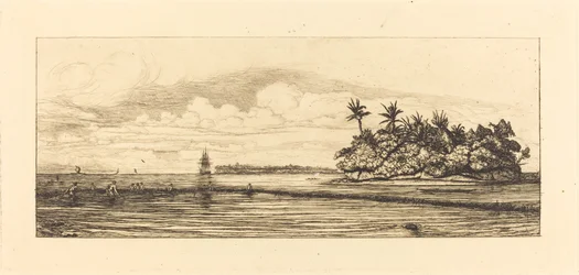 Oceanië, eilanden bij Uvea (Wallis); Vissen met palmen, 1845