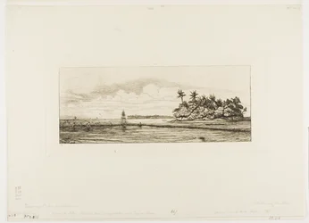 Oceanië: Vissen, nabij eilanden met palmen in de Uea of Wallis-groep, 1845