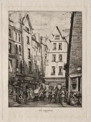 Pirouette Street, nabij de markten, Parijs