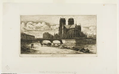 De apsis van de Notre-Dame, Parijs