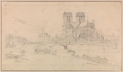 De apsis van Notre-Dame, Parijs
