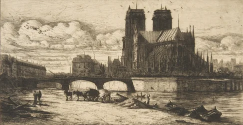 De apsis van de Notre-Dame, Parijs
