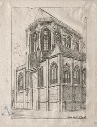 De apsis van de kerk van St. Martin-sur-Renelle, 1860